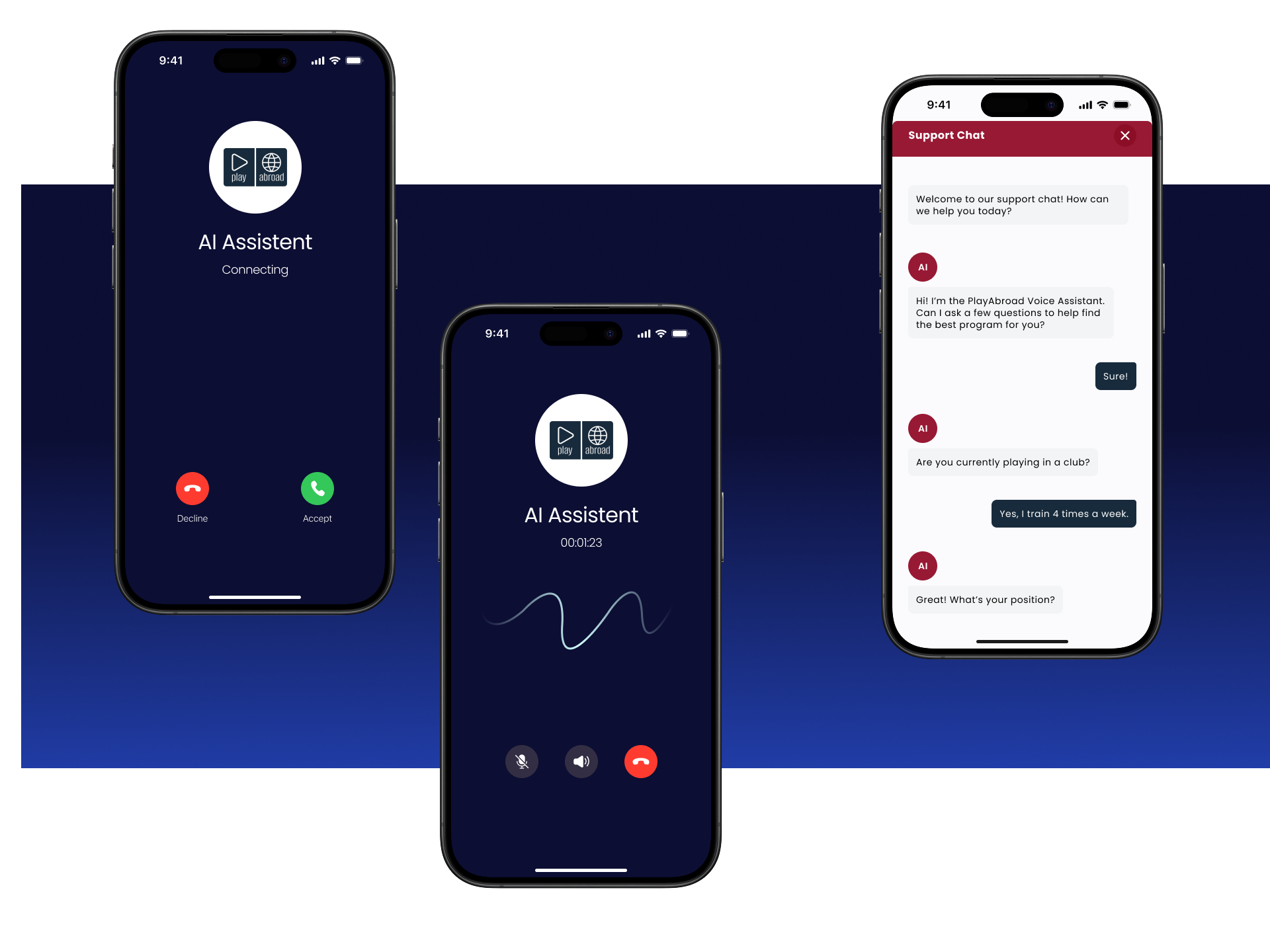PlayAbroad AI Integration-portfolio PA mob